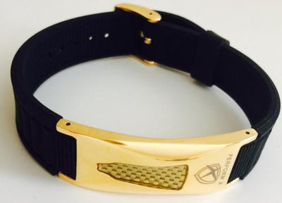 PXB Carbon Fiber Bracelet Black / Gold