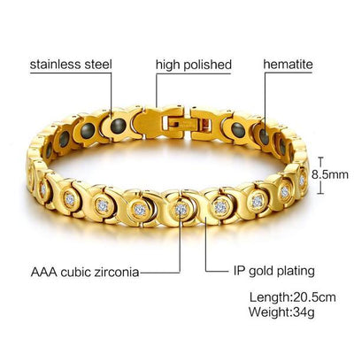 SW07 Women Hematite Gold Bracelet