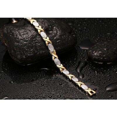 SW06 Women Silver Gold Magnetic Bracelet