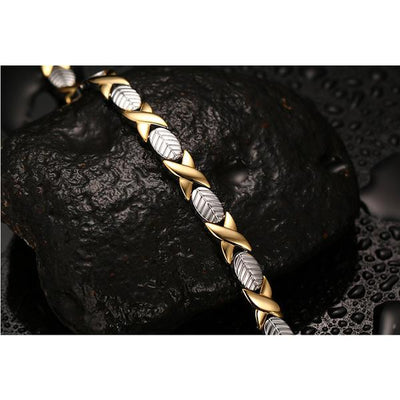 SW06 Women Silver Gold Magnetic Bracelet