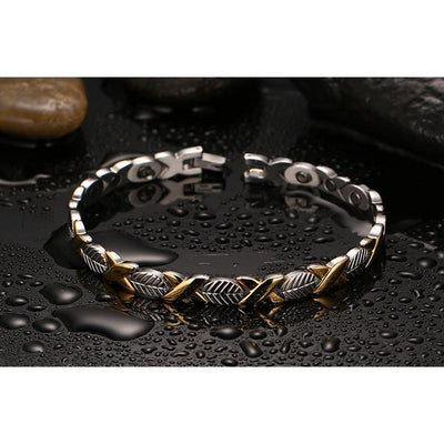 SW06 Women Silver Gold Magnetic Bracelet