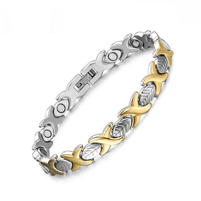 SW06 Women Silver Gold Magnetic Bracelet