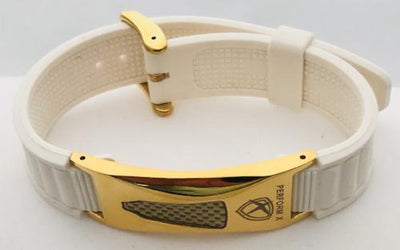 PXB Carbon Fiber Bracelet White / Gold